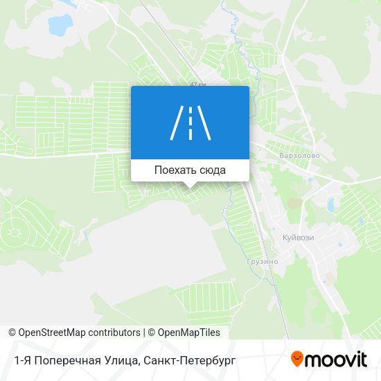 Карта 1-Я Поперечная Улица