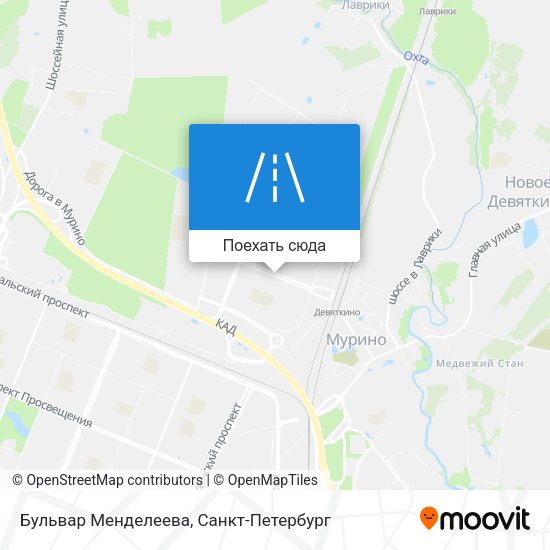 Карта Бульвар Менделеева
