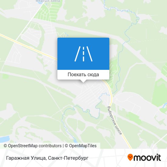 Карта Гаражная Улица