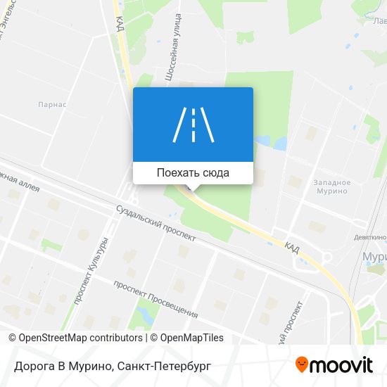Карта Дорога В Мурино