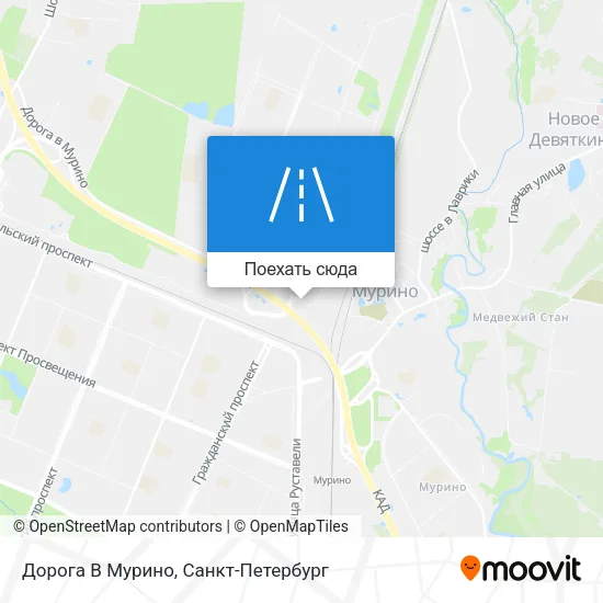 Карта Дорога В Мурино