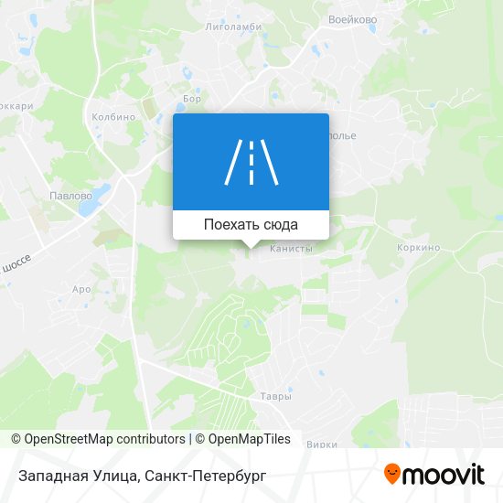 Карта Западная Улица