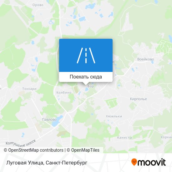 Карта Луговая Улица