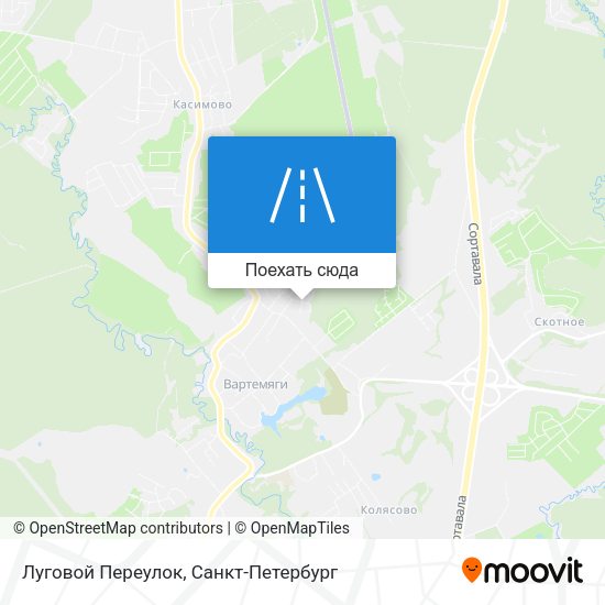 Карта Луговой Переулок