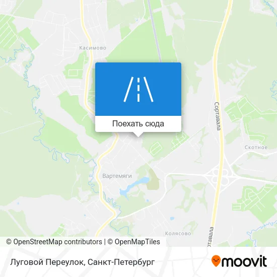 Карта Луговой Переулок