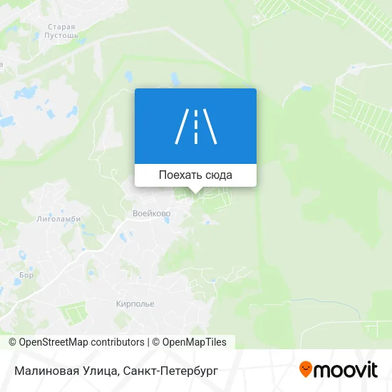 Карта Малиновая Улица