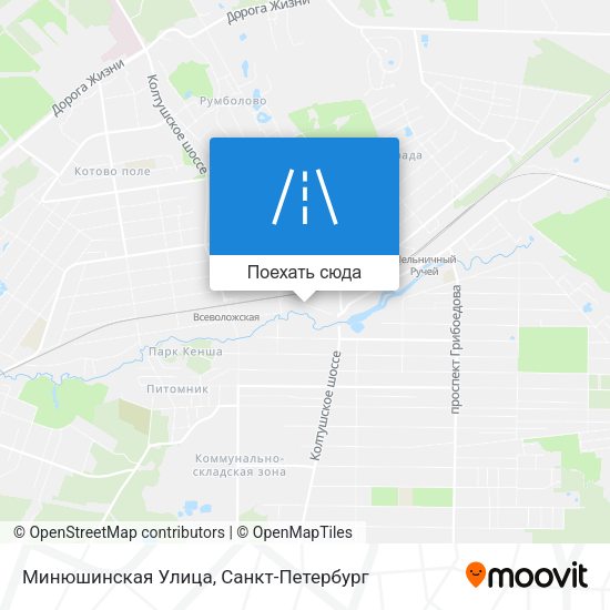 Карта Минюшинская Улица