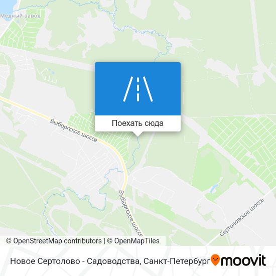 Карта Новое Сертолово - Садоводства