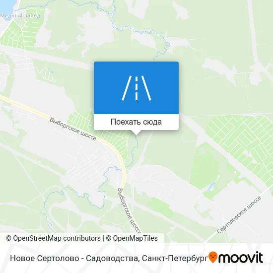 Карта Новое Сертолово - Садоводства