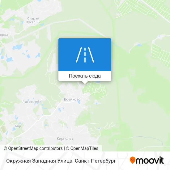 Карта Окружная Западная Улица