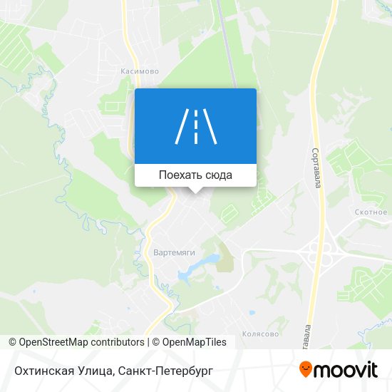 Карта Охтинская Улица