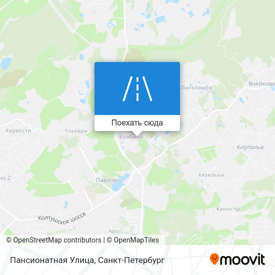 Карта Пансионатная Улица