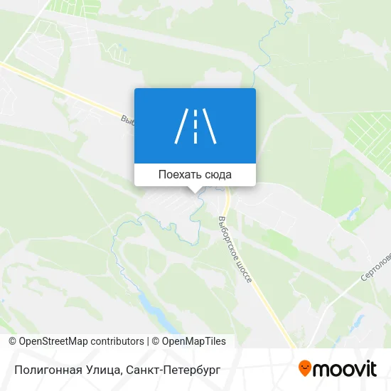 Карта Полигонная Улица