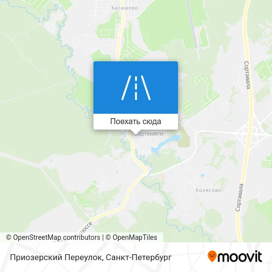 Карта Приозерский Переулок