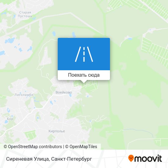 Карта Сиреневая Улица