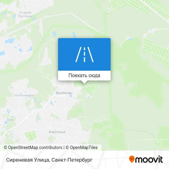 Карта Сиреневая Улица