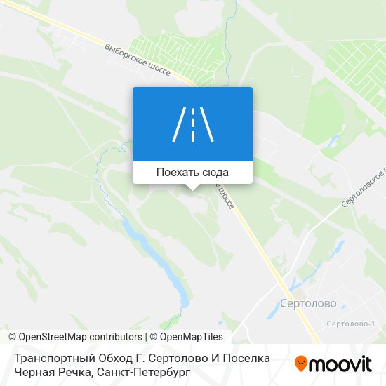 Карта Транспортный Обход Г. Сертолово И Поселка Черная Речка