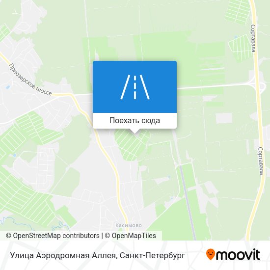 Карта Улица Аэродромная Аллея