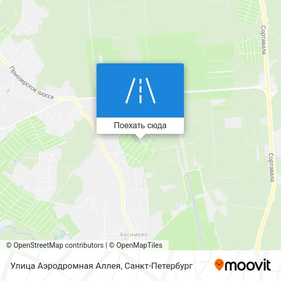 Карта Улица Аэродромная Аллея