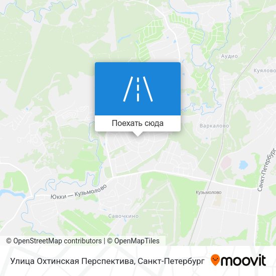 Карта Улица Охтинская Перспектива