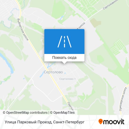 Карта Улица Парковый Проезд