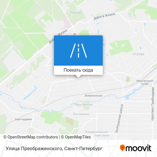 Карта Улица Преображенского