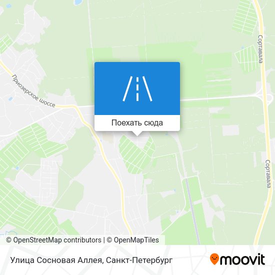 Карта Улица Сосновая Аллея