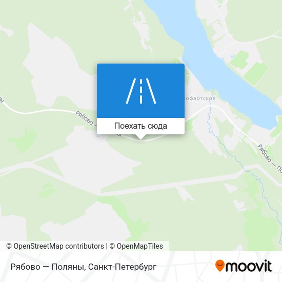 Карта Рябово — Поляны