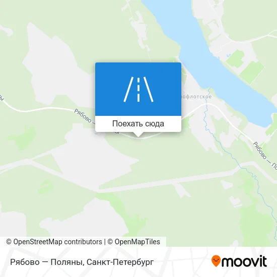 Карта Рябово — Поляны