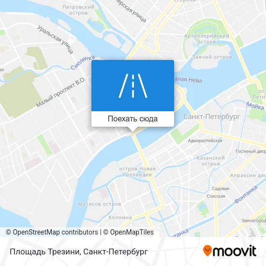 Карта Площадь Трезини
