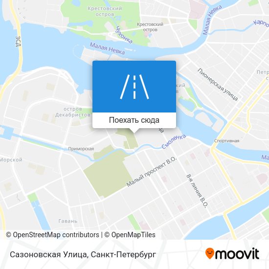 Карта Сазоновская Улица
