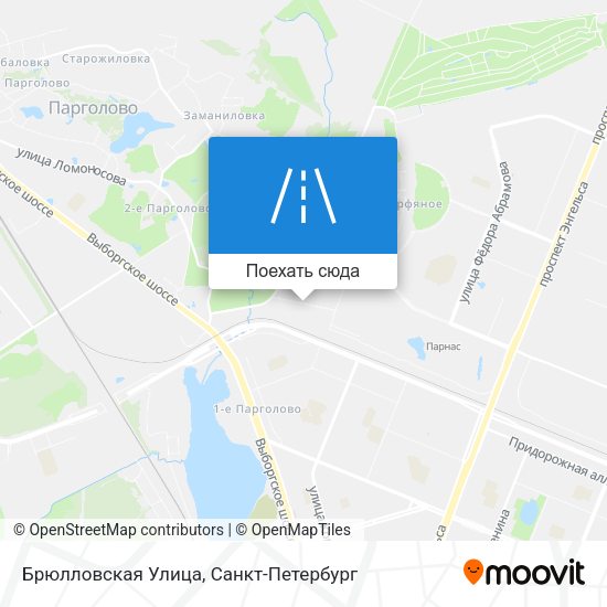 Карта Брюлловская Улица