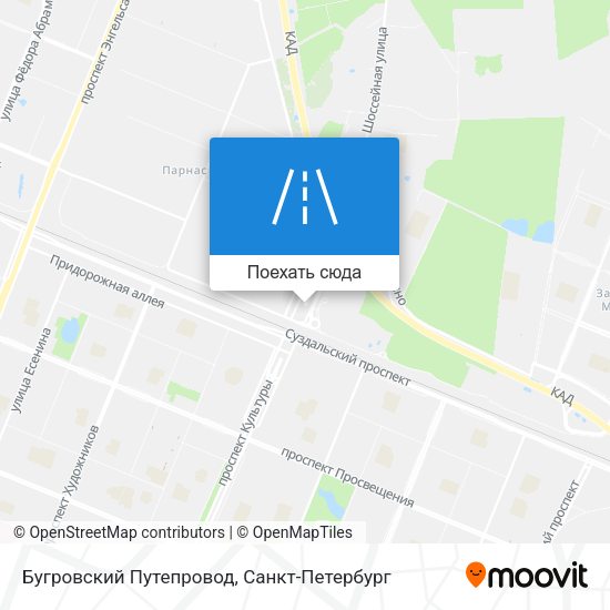 Карта Бугровский Путепровод