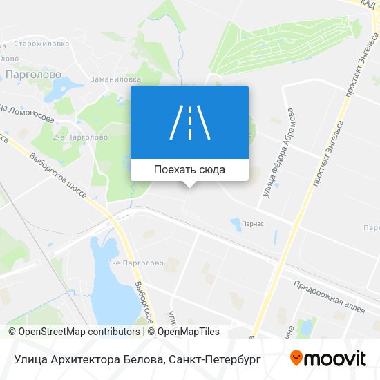 Карта Улица Архитектора Белова