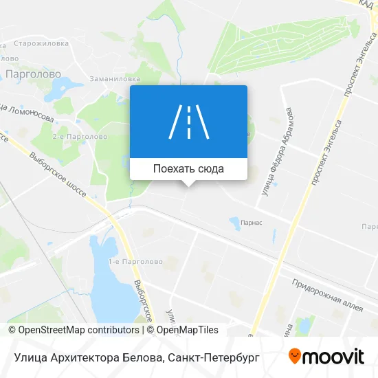Карта Улица Архитектора Белова