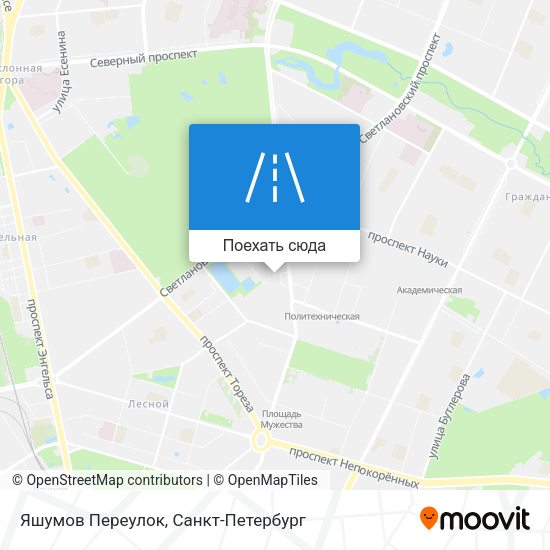 Карта Яшумов Переулок