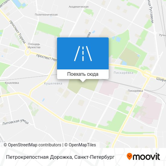 Карта Петрокрепостная Дорожка