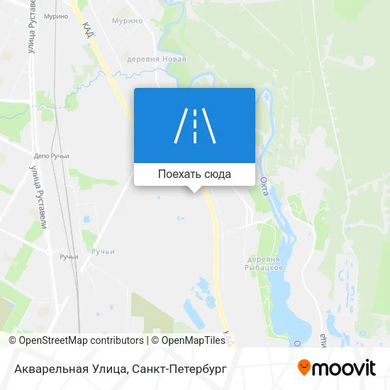 Карта Акварельная Улица