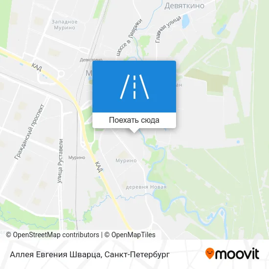 Карта Аллея Евгения Шварца