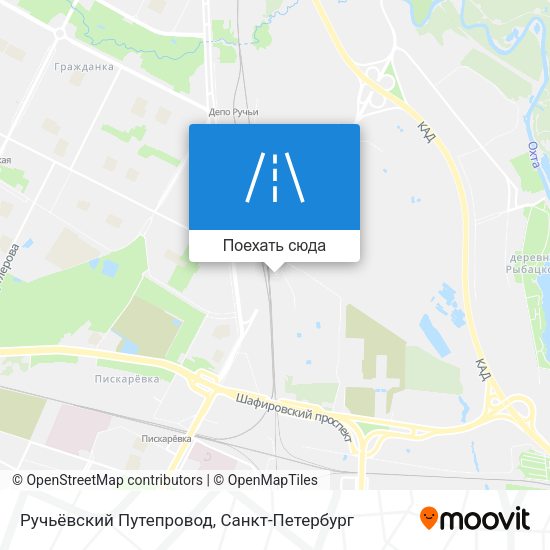 Карта Ручьёвский Путепровод