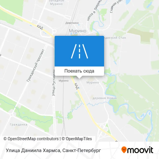 Карта Улица Даниила Хармса