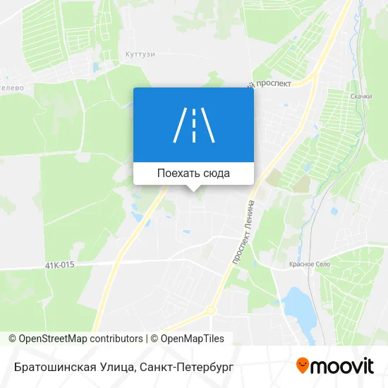 Карта Братошинская Улица