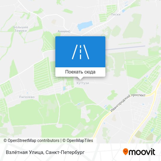 Карта Взлётная Улица
