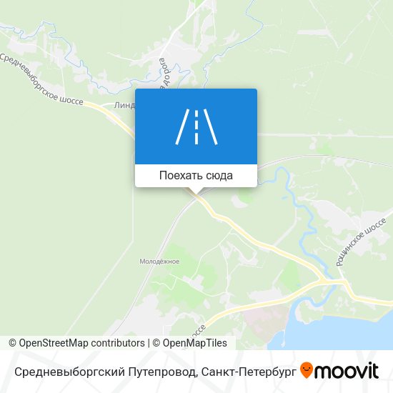 Карта Средневыборгский Путепровод