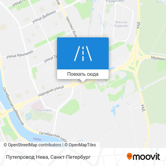 Карта Путепровод Нева