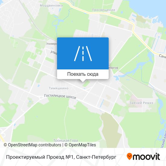 Карта Проектируемый Проезд №1