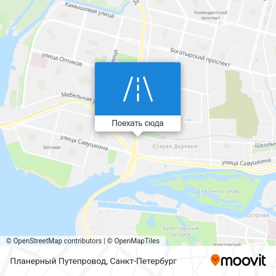 Карта Планерный Путепровод