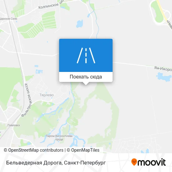 Карта Бельведерная Дорога