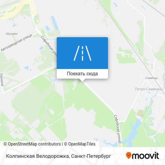 Карта Колпинская Велодорожка