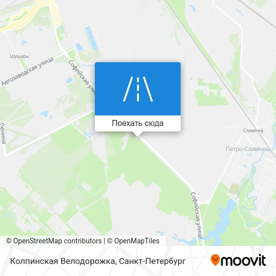 Карта Колпинская Велодорожка